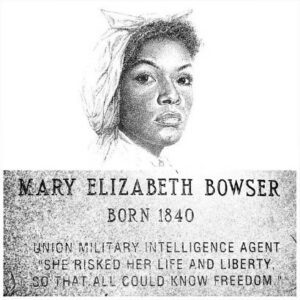 Drawing of Mary Elizabeth Bowser